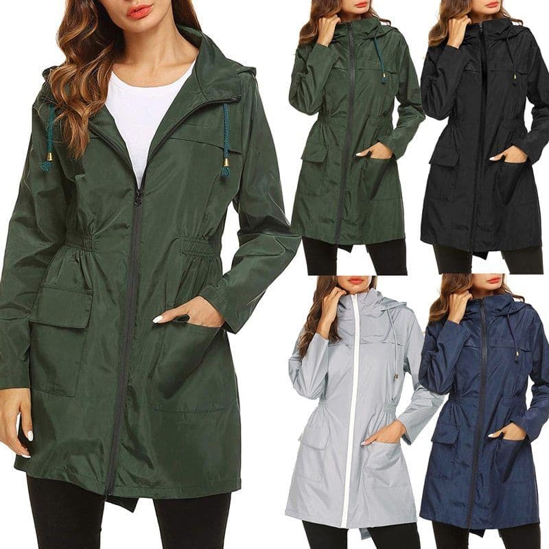 image-Waterproof Light Raincoat Hooded Windbreaker Mountaineering Jacket Women's Jacket