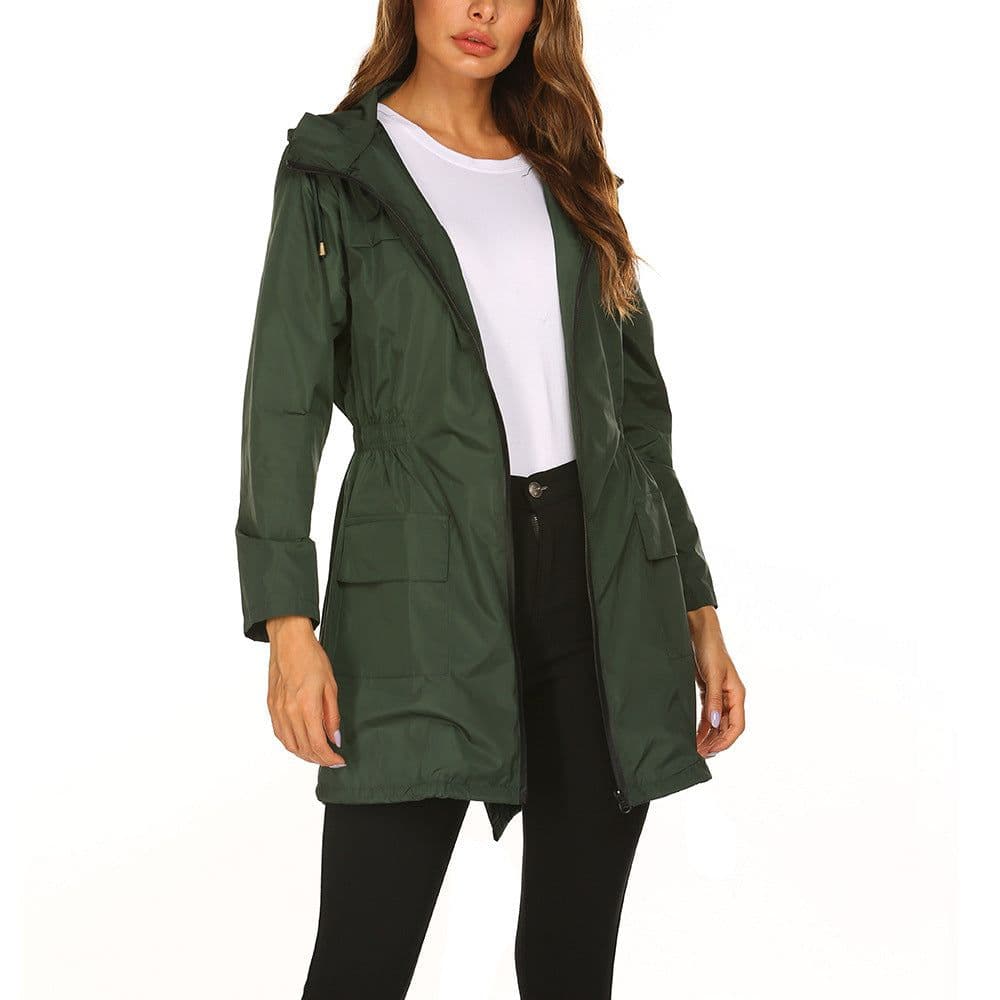 image-Waterproof Light Raincoat Hooded Windbreaker Mountaineering Jacket Women's Jacket