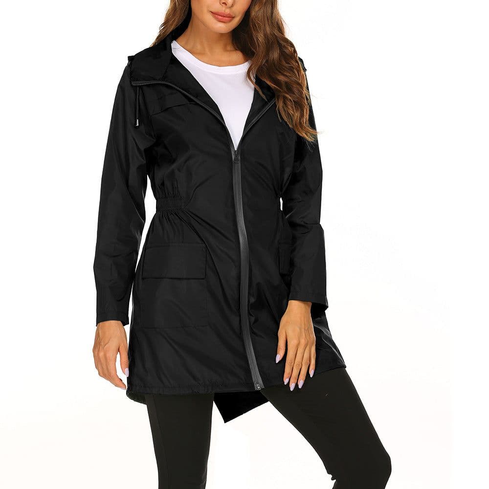 image-Waterproof Light Raincoat Hooded Windbreaker Mountaineering Jacket Women's Jacket