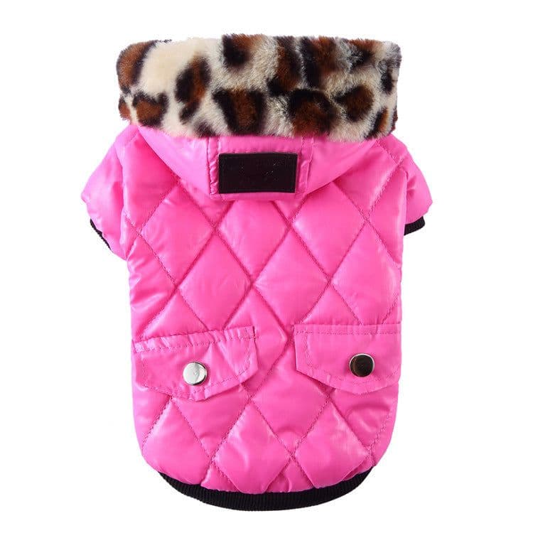 image-Cross-border pet supplies pet clothes dog clothes autumn and winter fur collar coat pet dog clothing