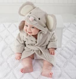image-Cartoon Cute Animal Modeling Baby Bath Towels Baby Bathrobes Cotton Children's Bathrobes Baby Hooded
