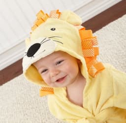 image-Cartoon Cute Animal Modeling Baby Bath Towels Baby Bathrobes Cotton Children's Bathrobes Baby Hooded