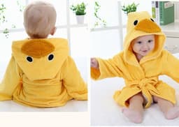 image-Cartoon Cute Animal Modeling Baby Bath Towels Baby Bathrobes Cotton Children's Bathrobes Baby Hooded