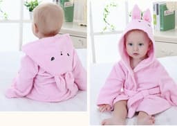 image-Cartoon Cute Animal Modeling Baby Bath Towels Baby Bathrobes Cotton Children's Bathrobes Baby Hooded
