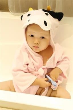 image-Cartoon Cute Animal Modeling Baby Bath Towels Baby Bathrobes Cotton Children's Bathrobes Baby Hooded