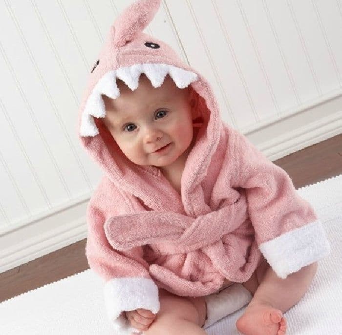 image-Cartoon Cute Animal Modeling Baby Bath Towels Baby Bathrobes Cotton Children's Bathrobes Baby Hooded