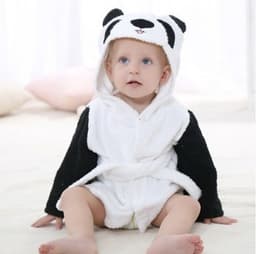 image-Cartoon Cute Animal Modeling Baby Bath Towels Baby Bathrobes Cotton Children's Bathrobes Baby Hooded