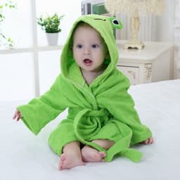 image-Cartoon Cute Animal Modeling Baby Bath Towels Baby Bathrobes Cotton Children's Bathrobes Baby Hooded