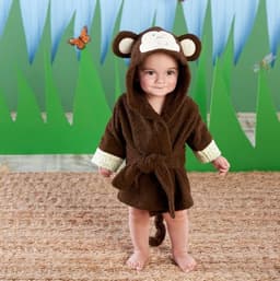 image-Cartoon Cute Animal Modeling Baby Bath Towels Baby Bathrobes Cotton Children's Bathrobes Baby Hooded