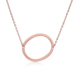 image-Fabulous Rose Gold Plated Stainless Steel Initial Letter Pendant Necklace