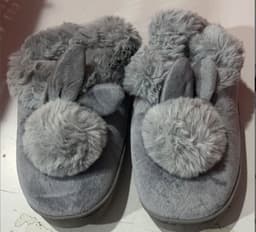 image-Autumn Winter Cotton Slippers Fur Rabbit Home Warm Thick Bottom Indoor Cotton Shoes Womens Slippers Cute Fluffy Cat Slippers