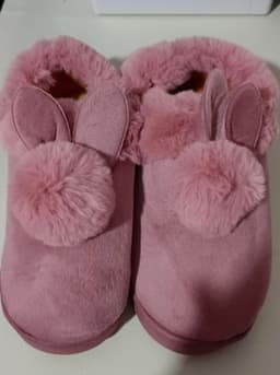 image-Autumn Winter Cotton Slippers Fur Rabbit Home Warm Thick Bottom Indoor Cotton Shoes Womens Slippers Cute Fluffy Cat Slippers
