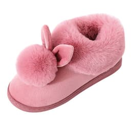 image-Autumn Winter Cotton Slippers Fur Rabbit Home Warm Thick Bottom Indoor Cotton Shoes Womens Slippers Cute Fluffy Cat Slippers