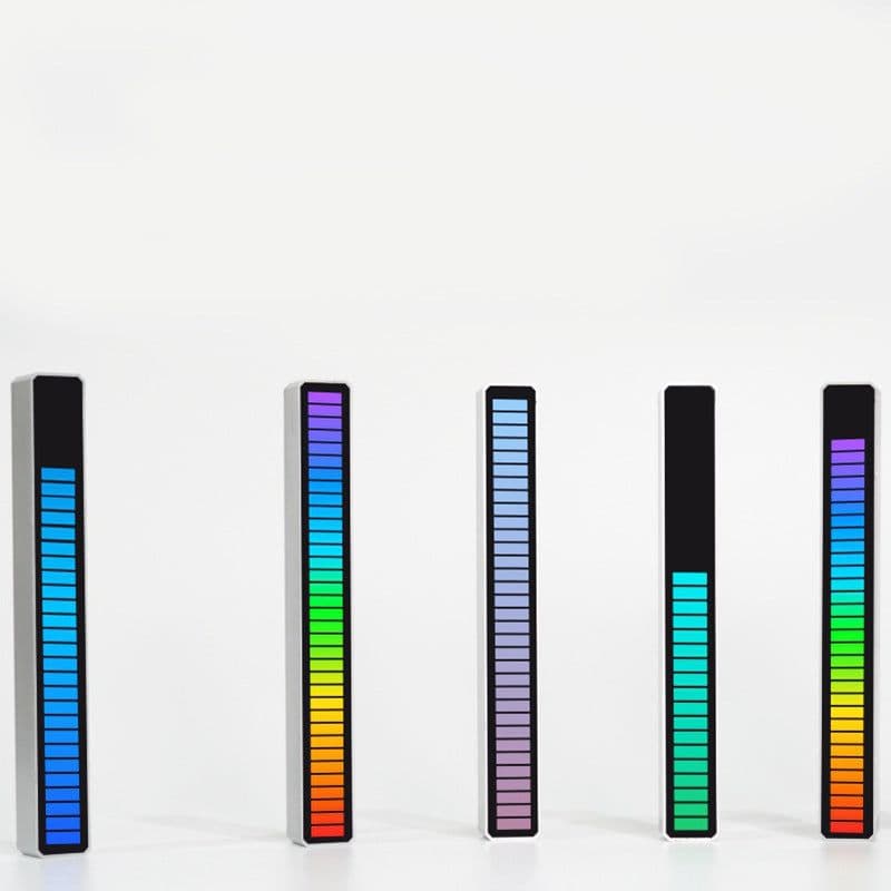 image-New Car Sound Control Light RGB Voice-Activated Music Rhythm Ambient Light With 32 LED 18 Colors Car Home Decoration Lamp