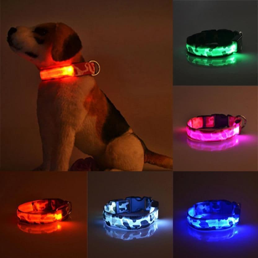 image-Camouflage pet supplies luminous dog collar
