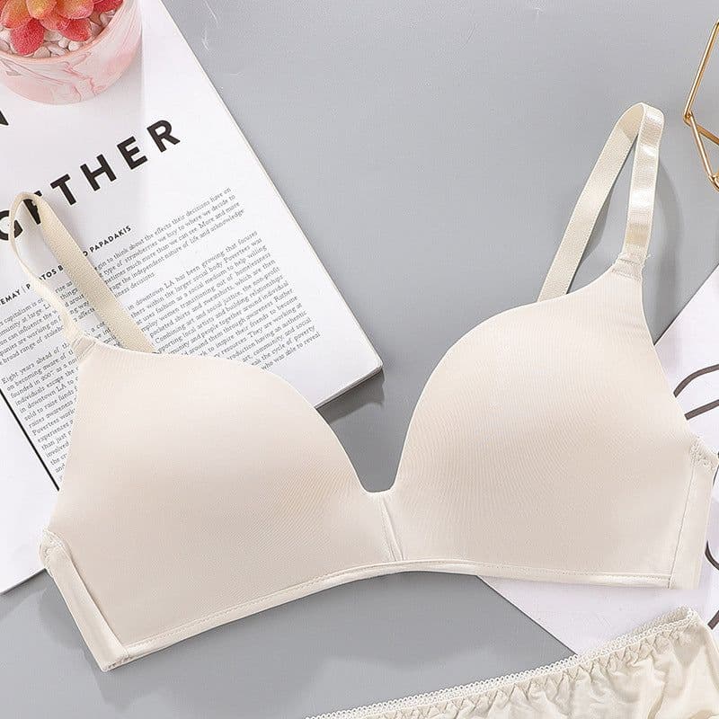 image-No Rims Underwear Ladies Bra Breathable Gather Bra