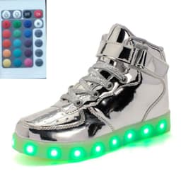 image-High-top LED Luminous Shoes Remote Control Light Shoes Square Ghost Dance Light Shoes Luminous Running Shoes Men And Women Shoes