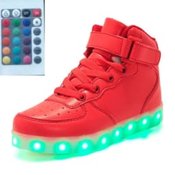 image-High-top LED Luminous Shoes Remote Control Light Shoes Square Ghost Dance Light Shoes Luminous Running Shoes Men And Women Shoes