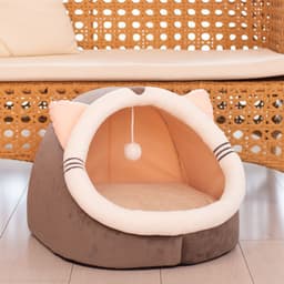image-Pet cat litter closed cat litter kennel winter plus velvet