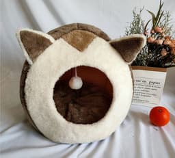 image-Pet cat litter closed cat litter kennel winter plus velvet