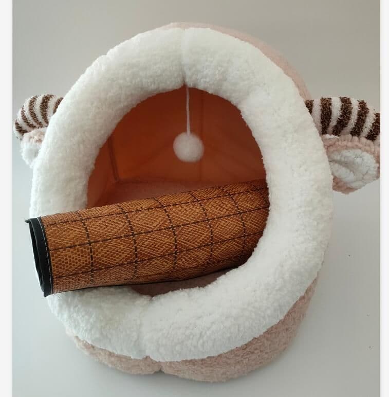 image-Pet cat litter closed cat litter kennel winter plus velvet
