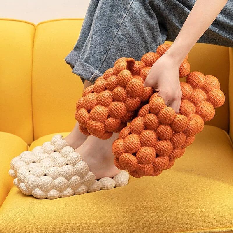 image-New Summer Fashion Massage Mesh Bubble Bathroom Slides Home Indoor Anti-Skid Shoes