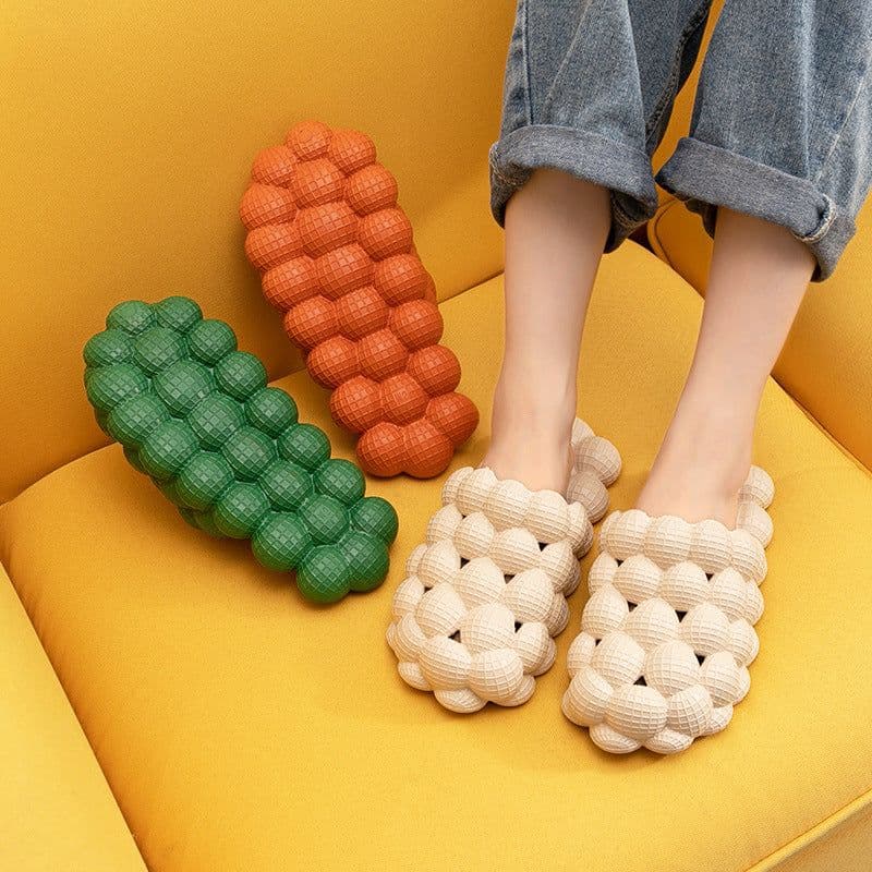 image-New Summer Fashion Massage Mesh Bubble Bathroom Slides Home Indoor Anti-Skid Shoes