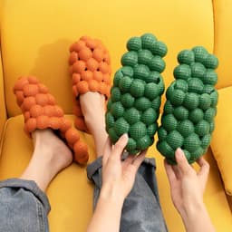 image-New Summer Fashion Massage Mesh Bubble Bathroom Slides Home Indoor Anti-Skid Shoes