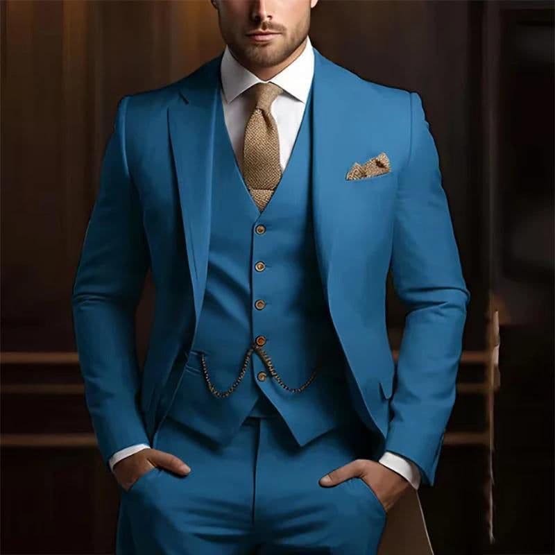 image-Men's High-grade Gentleman Temperament Slim Suit
