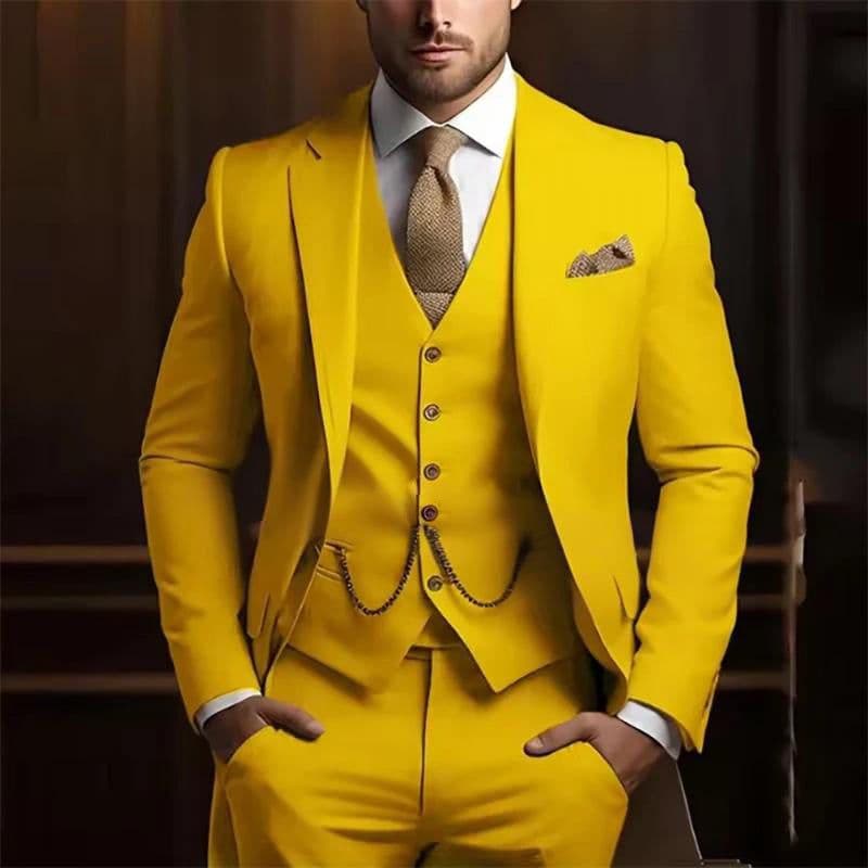 image-Men's High-grade Gentleman Temperament Slim Suit