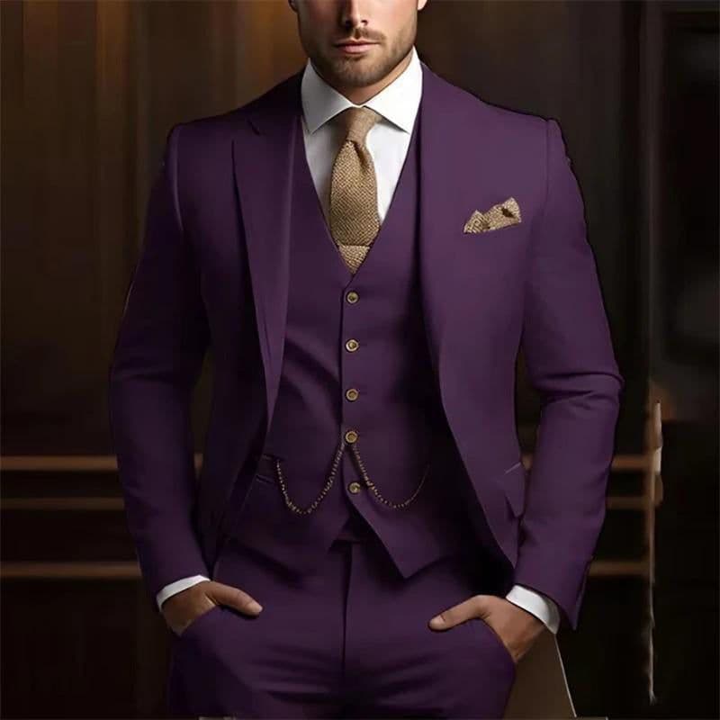 image-Men's High-grade Gentleman Temperament Slim Suit