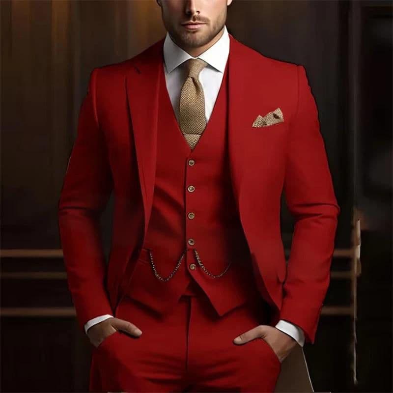 image-Men's High-grade Gentleman Temperament Slim Suit
