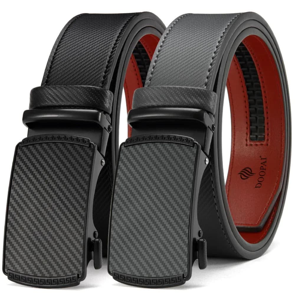 image-Men's Belt Hot-selling Film Alloy Automatic Buckle Leather