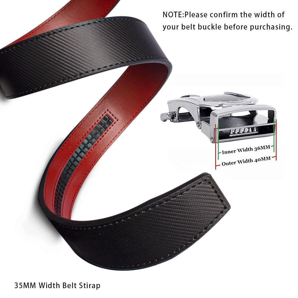 image-Men's Belt Hot-selling Film Alloy Automatic Buckle Leather