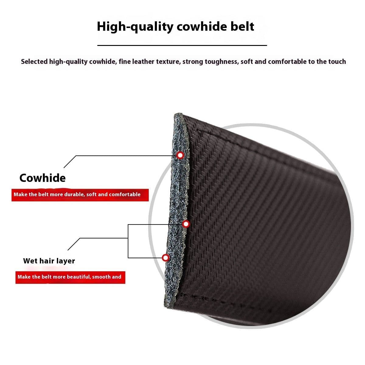 image-Men's Belt Hot-selling Film Alloy Automatic Buckle Leather