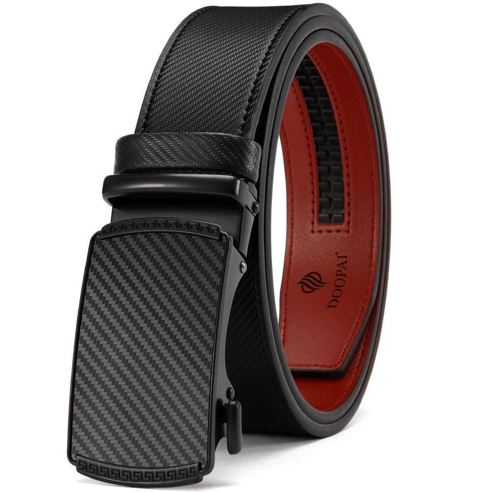 image-Men's Belt Hot-selling Film Alloy Automatic Buckle Leather