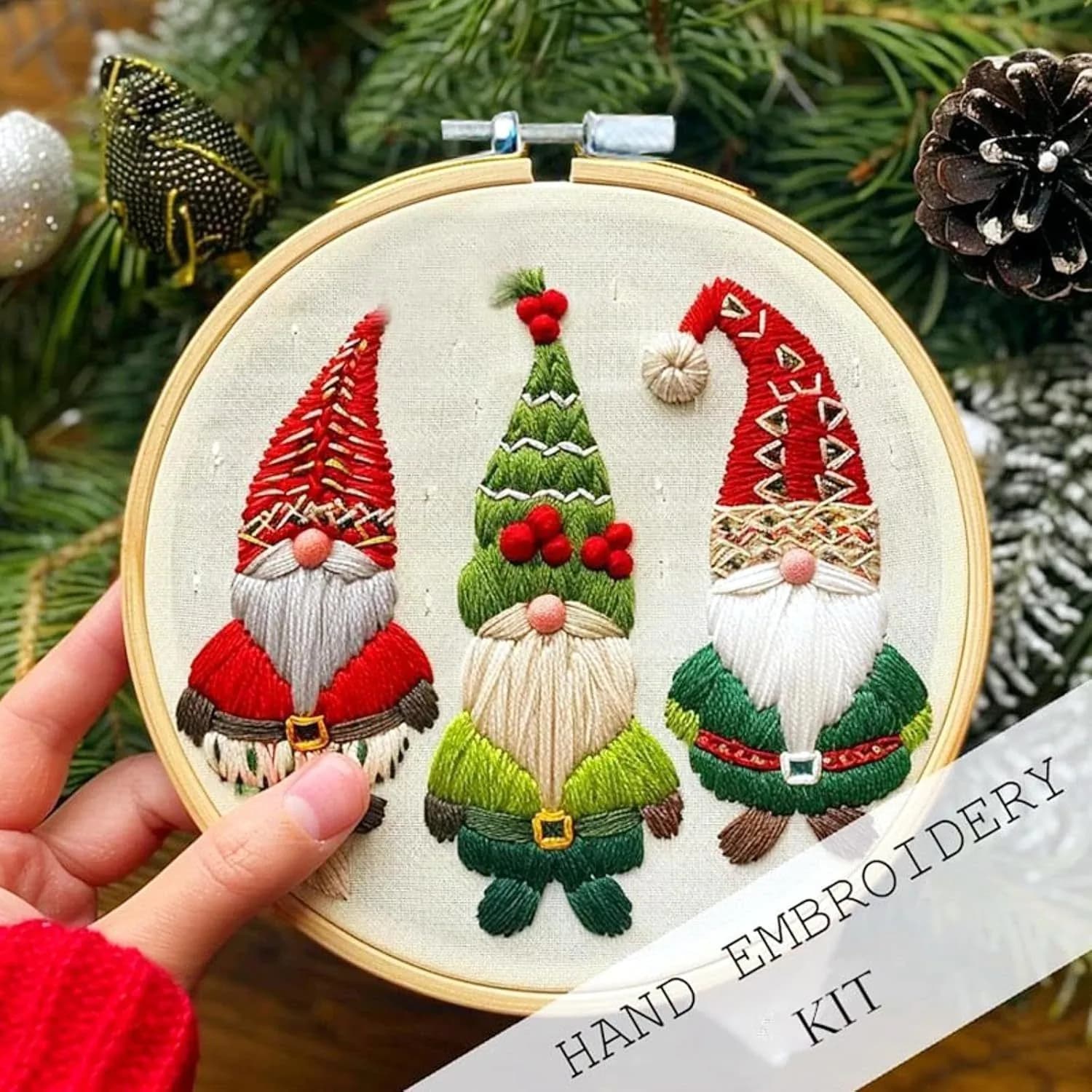 image-Cross-border New Embroidery Christmas Embroidery KIT Christmas KIT Embroidery Handicraft DIY Material