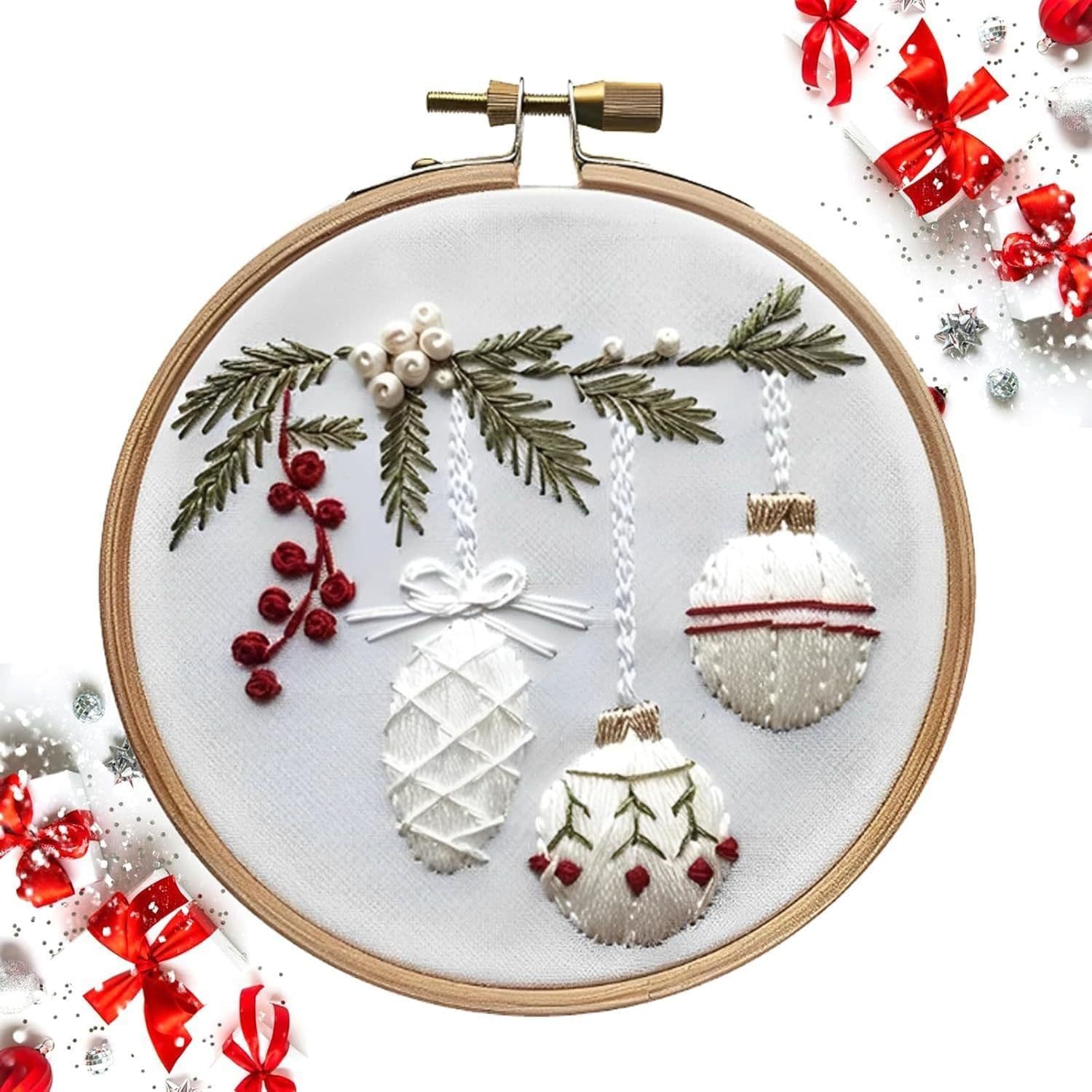 image-Cross-border New Embroidery Christmas Embroidery KIT Christmas KIT Embroidery Handicraft DIY Material