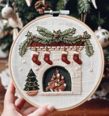 image-Cross-border New Embroidery Christmas Embroidery KIT Christmas KIT Embroidery Handicraft DIY Material