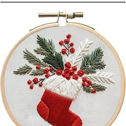 image-Cross-border New Embroidery Christmas Embroidery KIT Christmas KIT Embroidery Handicraft DIY Material