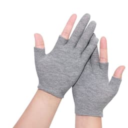 image-Exposed Five-finger White Cotton Gloves Half-finger And Breathable Sweat-absorbent Thin