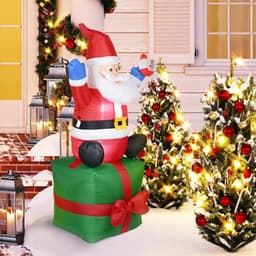 image-Inflatable Doll Night Light Merry Christmas Outdoor Santa Claus New Year Decoration Garden Soldier Toys Arrangement Props
