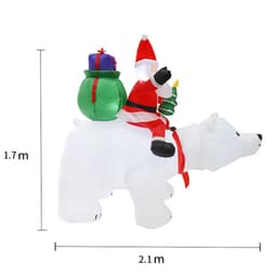 image-Inflatable Doll Night Light Merry Christmas Outdoor Santa Claus New Year Decoration Garden Soldier Toys Arrangement Props