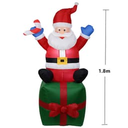 image-Inflatable Doll Night Light Merry Christmas Outdoor Santa Claus New Year Decoration Garden Soldier Toys Arrangement Props