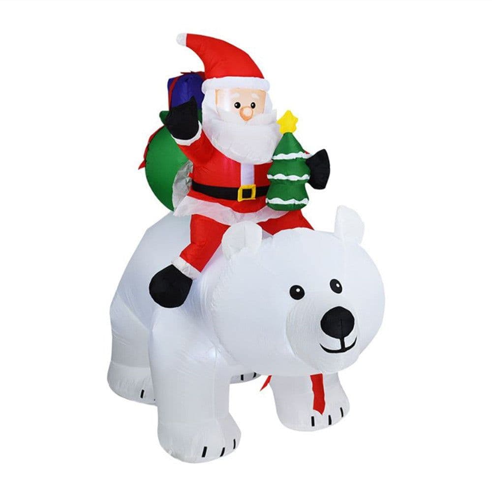image-Inflatable Doll Night Light Merry Christmas Outdoor Santa Claus New Year Decoration Garden Soldier Toys Arrangement Props