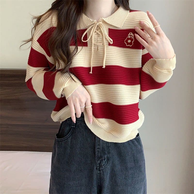 image-Autumn New Fashion Striped Clothes Women
