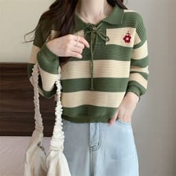 image-Autumn New Fashion Striped Clothes Women