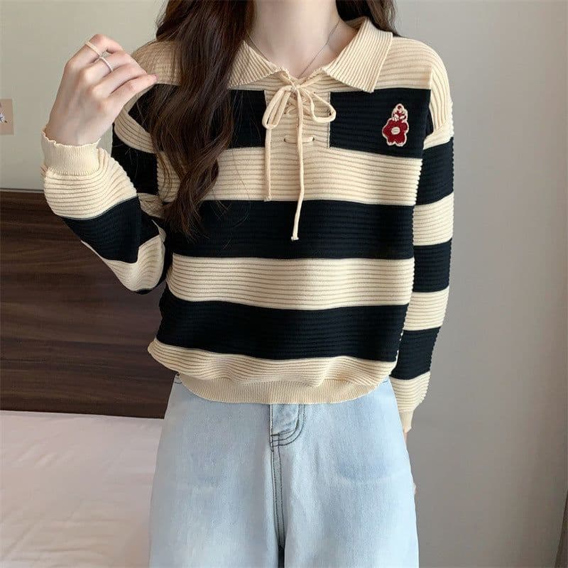 image-Autumn New Fashion Striped Clothes Women