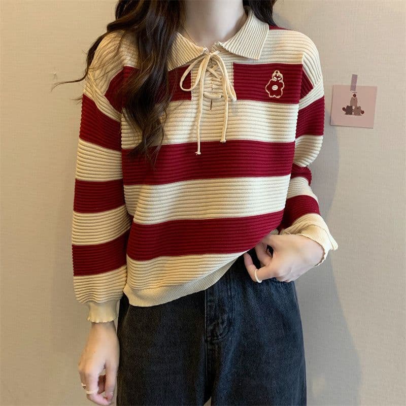 image-Autumn New Fashion Striped Clothes Women
