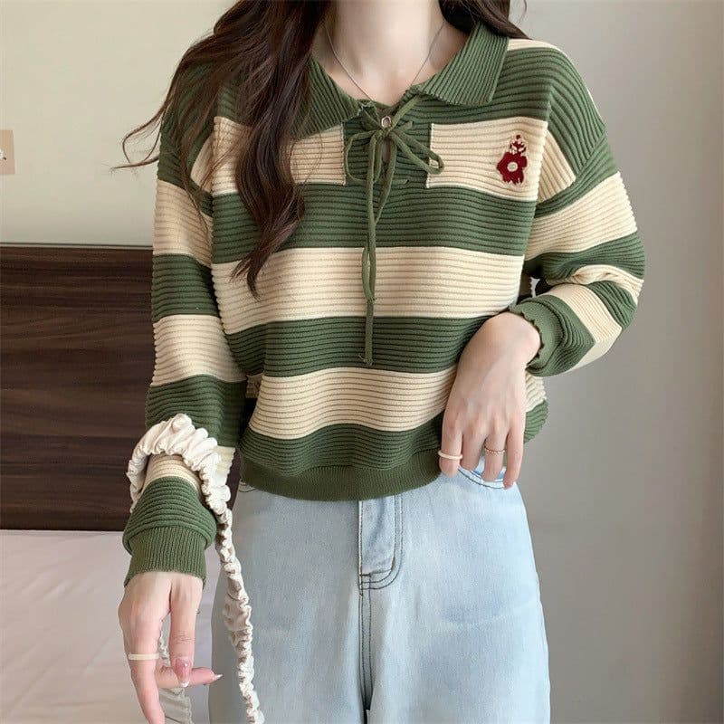 image-Autumn New Fashion Striped Clothes Women